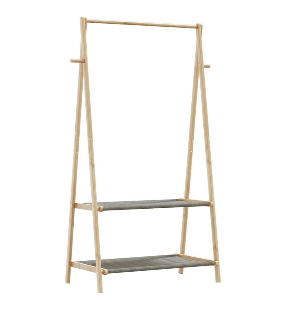 Kleiderständer mit Ablagen 96x45,5x150,5 cm Bambus