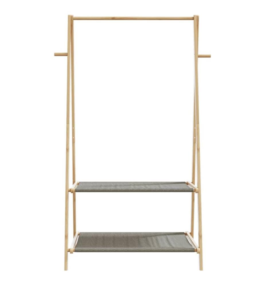 Kleiderständer mit Ablagen 96x45,5x150,5 cm Bambus
