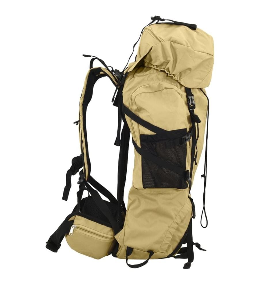 Sac à dos de randonnée kaki 60 L tissu oxford