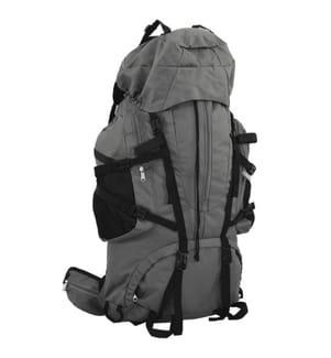 Sac à dos de randonnée gris 80 L tissu oxford