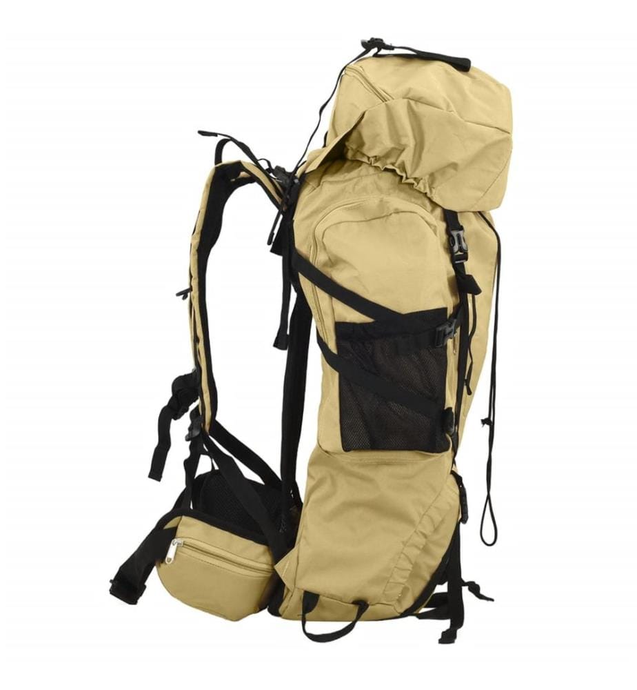 Sac à dos de randonnée kaki 80 L tissu oxford