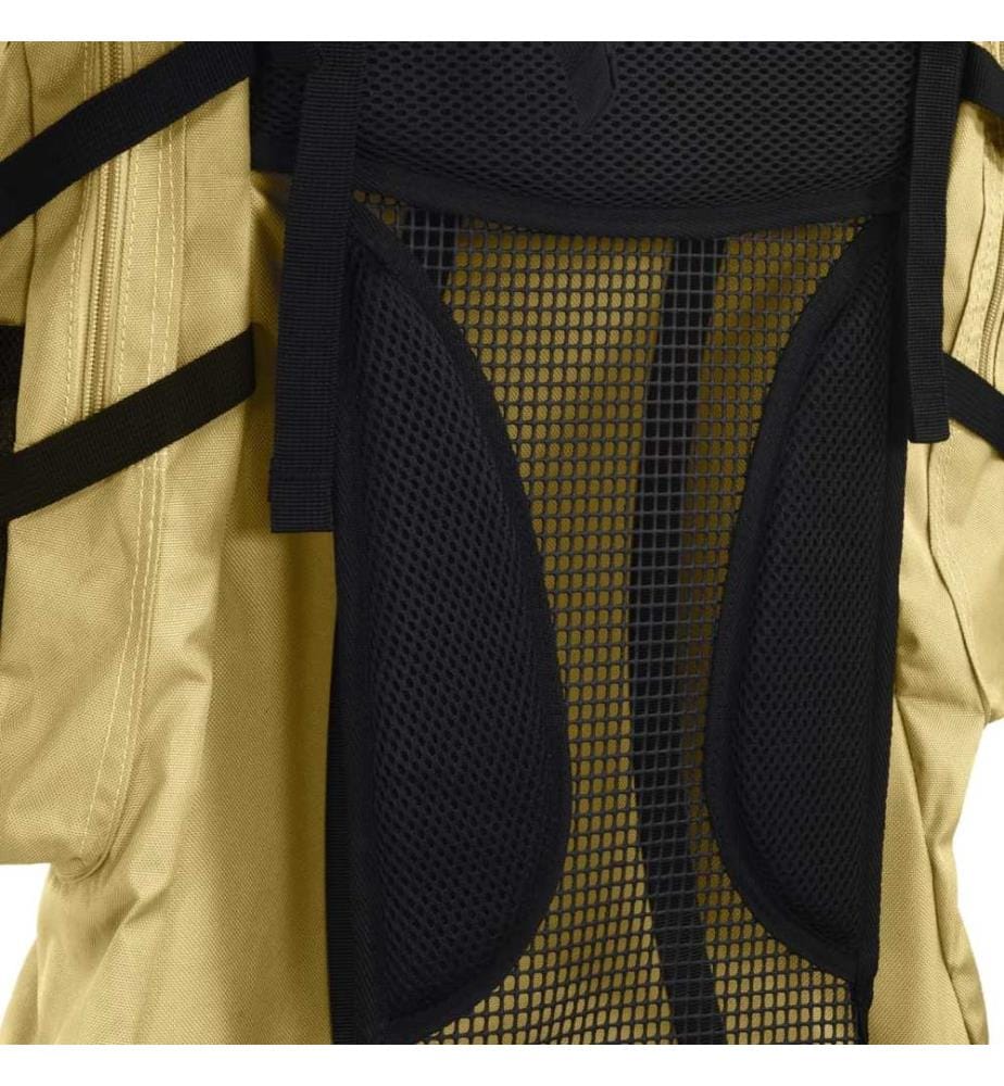Sac à dos de randonnée kaki 80 L tissu oxford