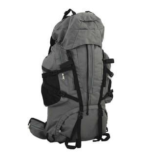 Sac à dos de randonnée gris 100 L tissu oxford