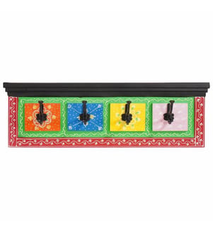 Garderobenständer Schwarz 80 x 25 x 2 cm Massivholz Mango