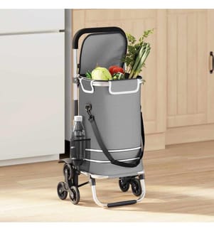 Einkaufswagen Grau 47 x 39 x 100,5 cm Oxford-stoff