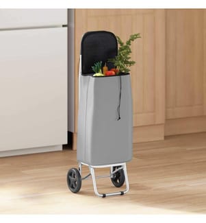 Einkaufswagen Grau 35 x 28 x 92 cm Oxford-stoff