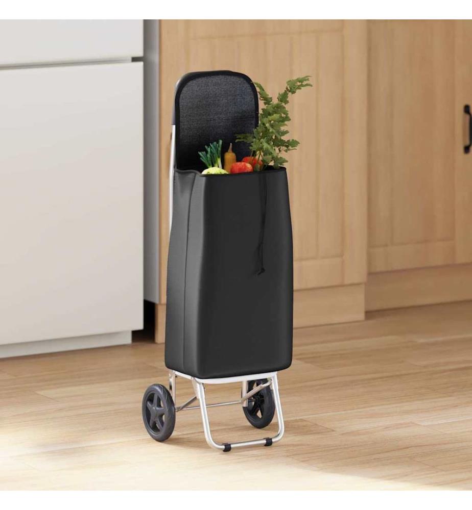 Einkaufswagen Schwarz 35 x 28 x 92 cm Oxford-stoff