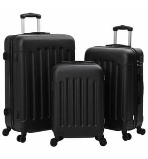 Koffer mit Schloss 3 pcs Schwarz 50 x 31 x 78 cm ABS Kunststoff