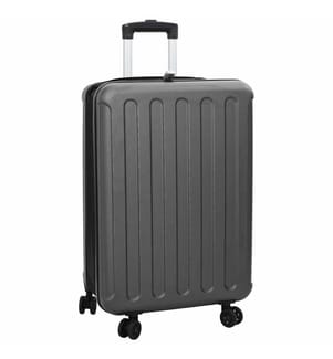 Koffer mit Schloss Dunkelgrau 43 x 27 x 66 cm ABS Kunststoff