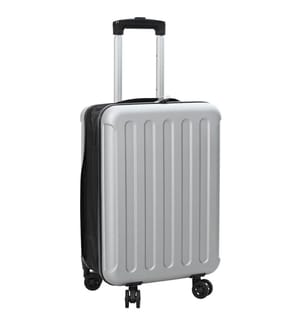 Koffer mit Schloss Silber 34 x 23 x 55,5 cm ABS Kunststoff
