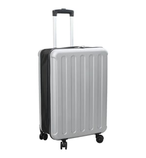Koffer mit Schloss Silber 43 x 27 x 66 cm ABS Kunststoff
