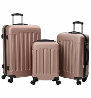 Koffer 3 pcs Roségold 50 x 31 x 78 cm ABS Kunststoff