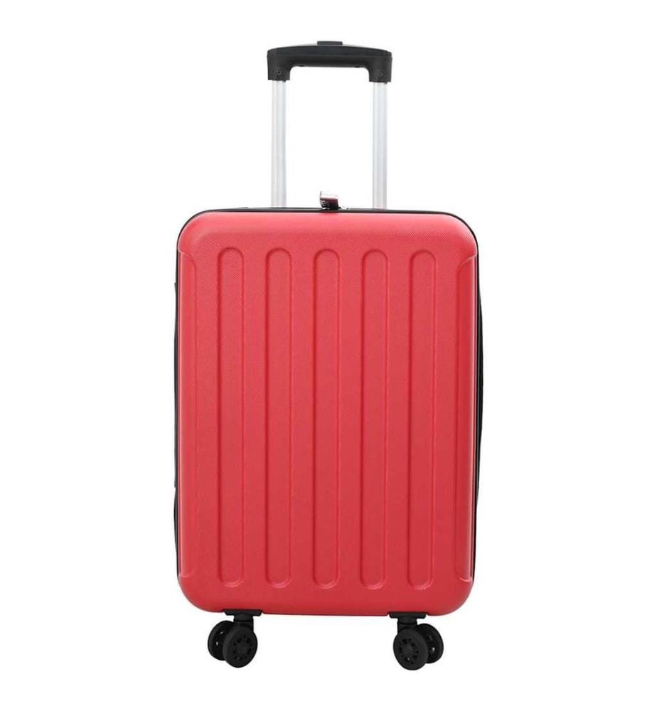 Koffer mit Schloss Rot 34 x 23 x 55,5 cm ABS Kunststoff