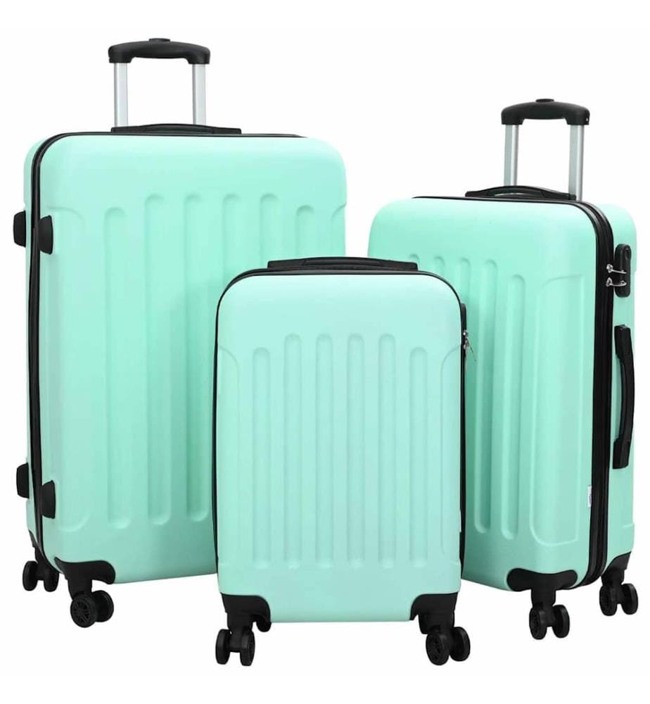 Valise 3 pcs Vert menthe 50 x 31 x 78 cm Plastic ABS