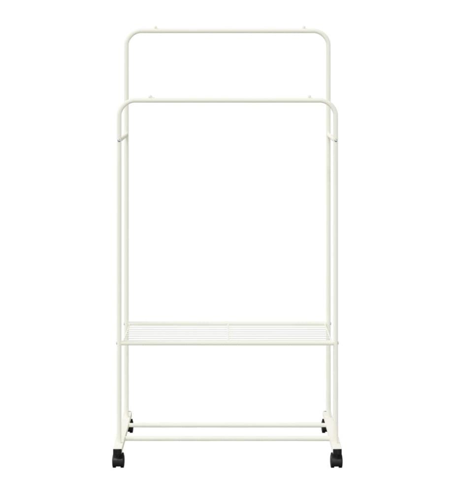 Kleiderständer mit Regal Mit Rad Weiss 80 x 53 x 156 cm