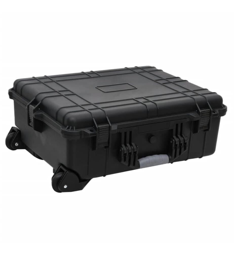 Flugkoffer mit Rollen Schwarz 63x50x23 cm PP