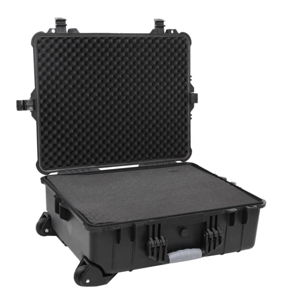 Flugkoffer mit Rollen Schwarz 63x50x23 cm PP