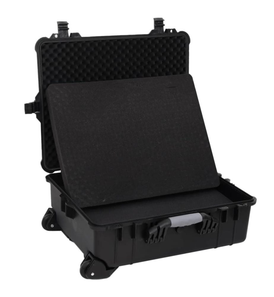 Flugkoffer mit Rollen Schwarz 63x50x23 cm PP