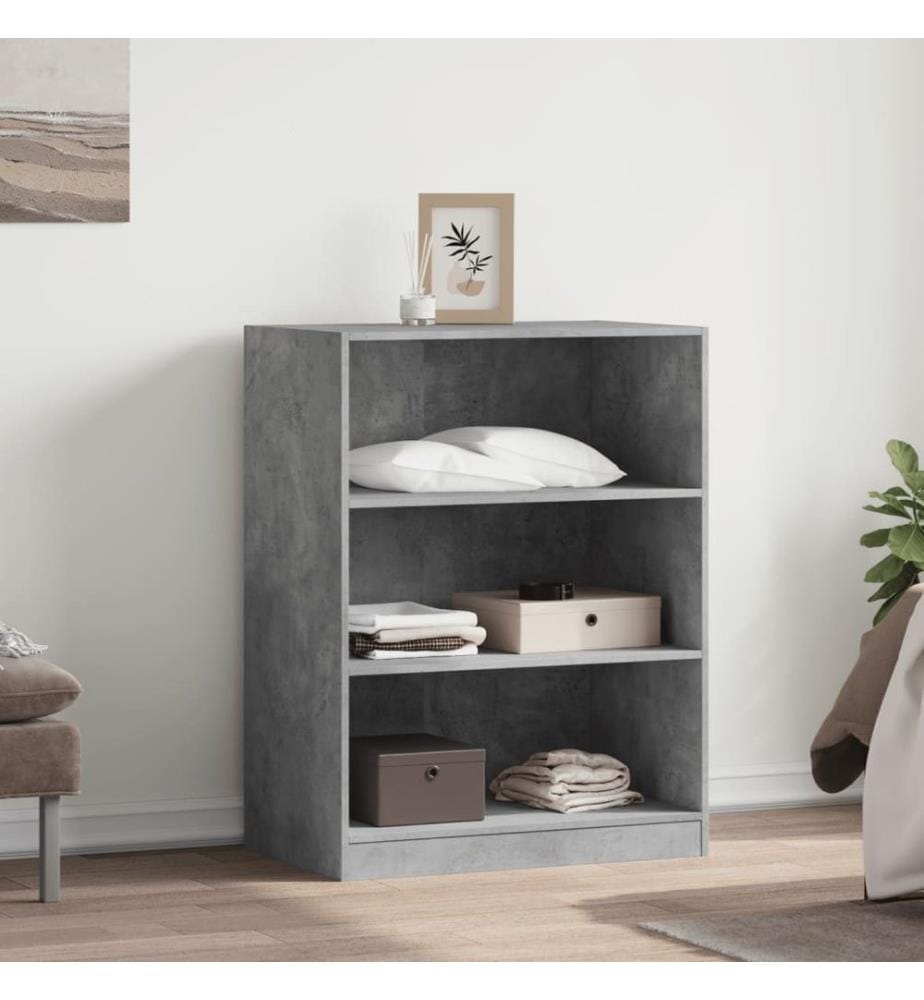 Kleiderschrank Betongrau 77x48x102 cm Holzwerkstoff