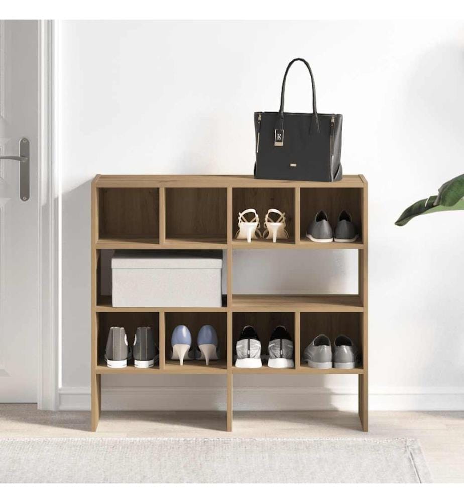 Schuhregale 2 Stk. Stapelbar Artisan-Eiche 89,5x30x40 cm