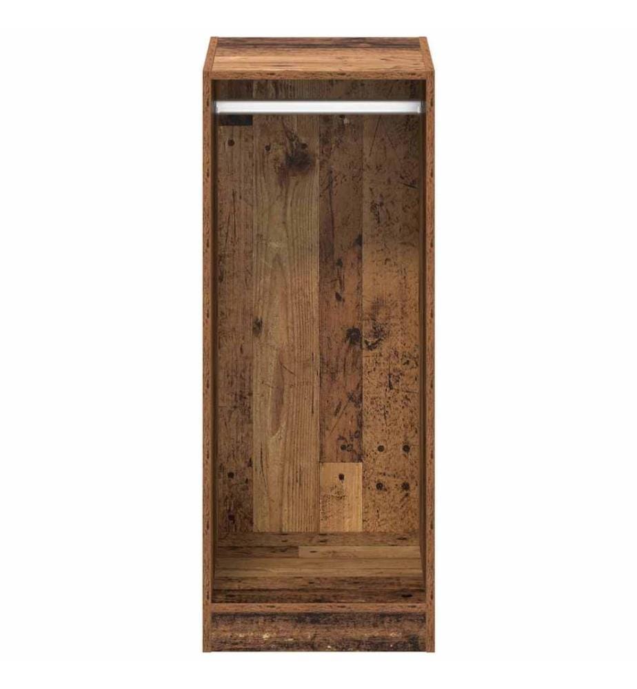 Kleiderschrank mit Regal mit Speicher Altholz 41 x 48 x 102 cm