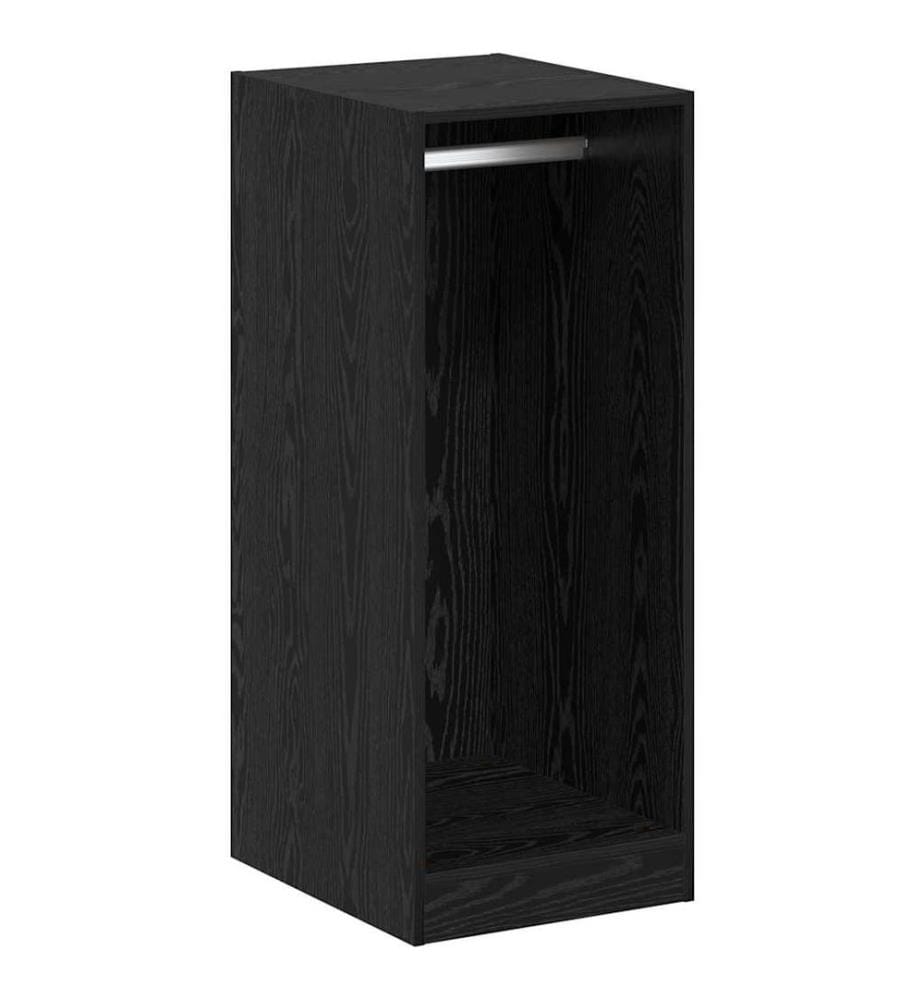 Kleiderschrank mit Regal Schwarz Eichen-Optik 41 x 48 x 102 cm