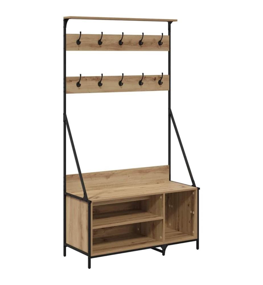 Kleiderständer Artisan-Eiche 100 x 41 x 184 cm Holzwerkstoff