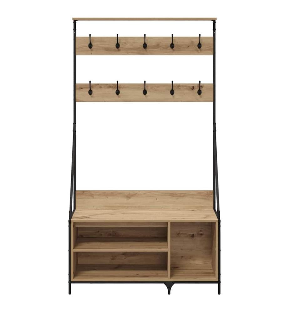 Kleiderständer Artisan-Eiche 100 x 41 x 184 cm Holzwerkstoff