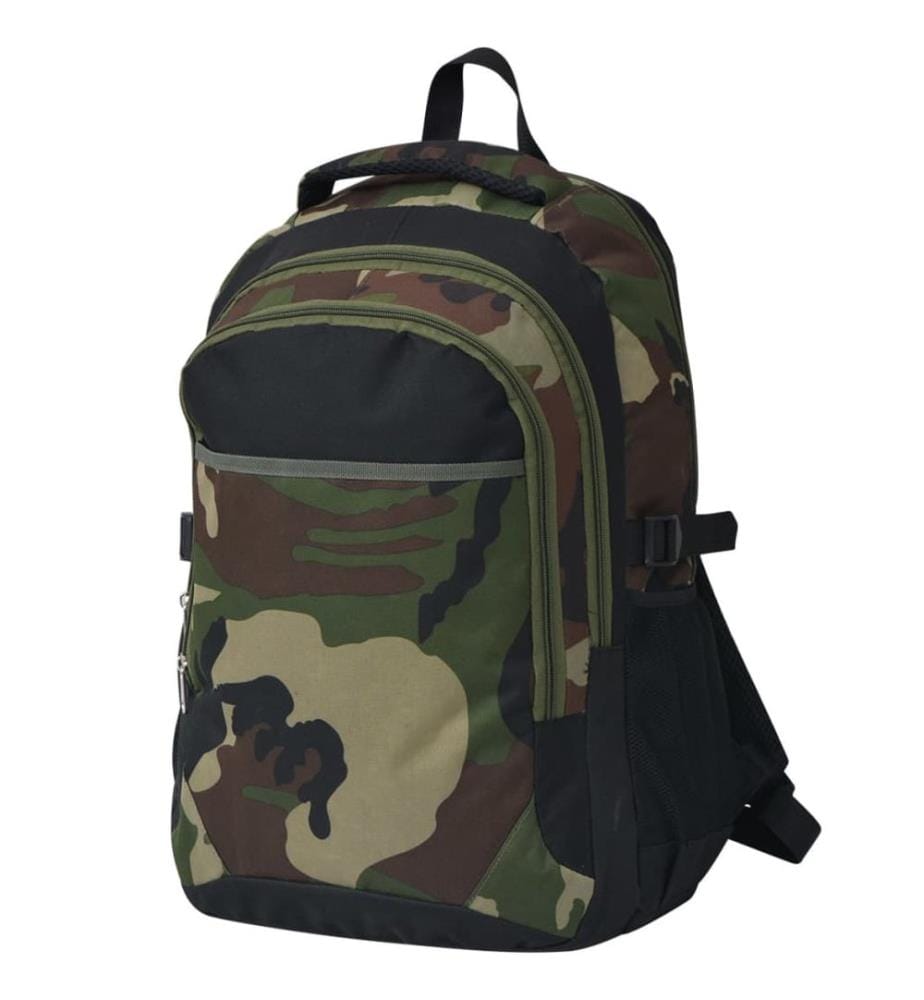 Schulrucksack 40 L Schwarz und Tarnfarbe
