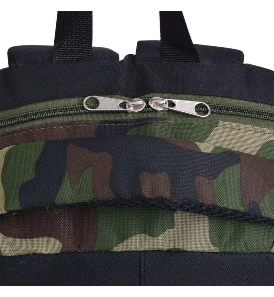 Schulrucksack 40 L Schwarz und Tarnfarbe