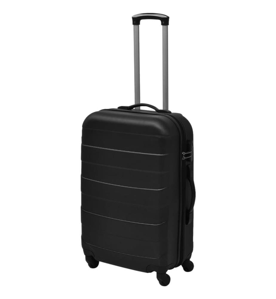 Ensemble de valises rigides 3 pcs Noir 45,5/55/66 cm