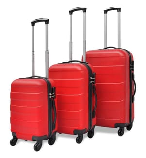 3-tlg. Hartschalenkoffer-Set Rot 45,5/55/66 cm
