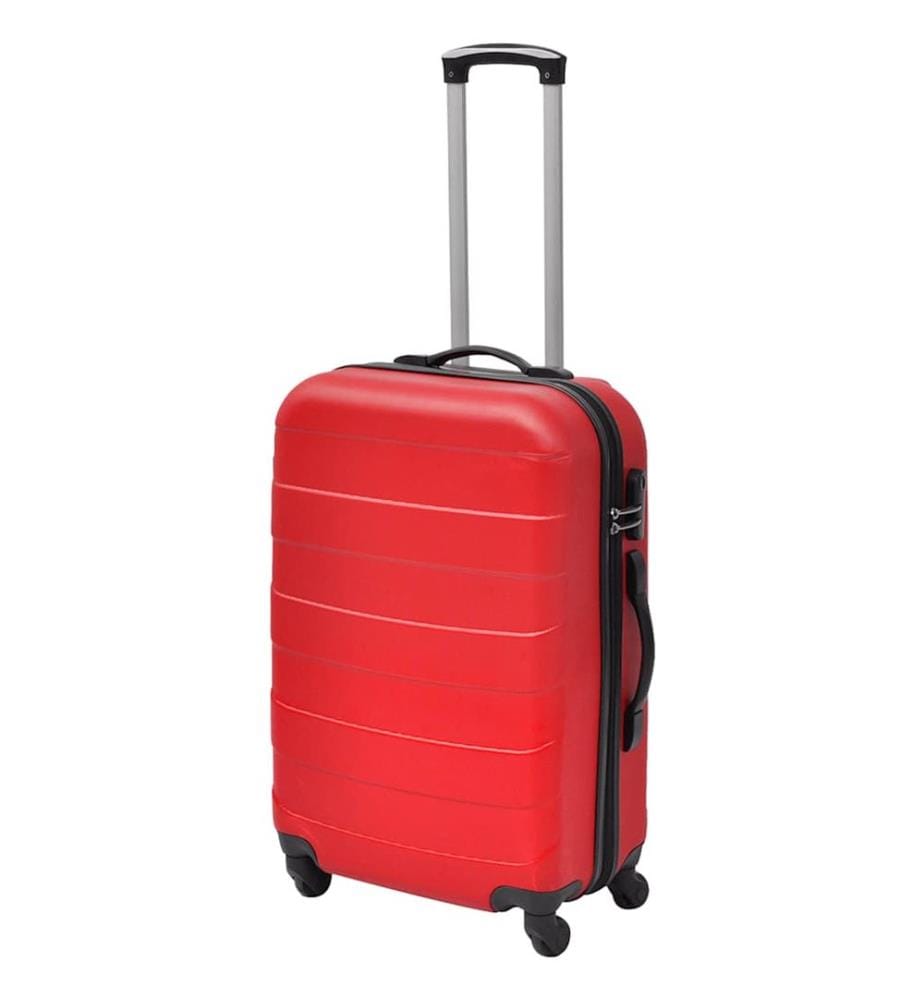 Valise rigide 3 pièces Rouge 45,5/55/66 cm