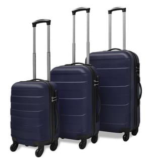 3-tlg. Hartschalenkoffer-Set Blau 45,5/55/66 cm