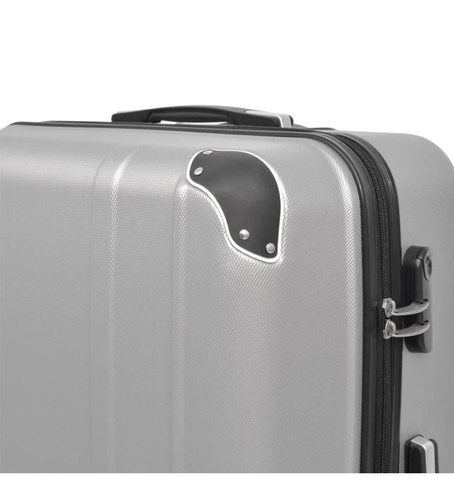 Vierteiliges Hartschalen-Trolley-Set Silber