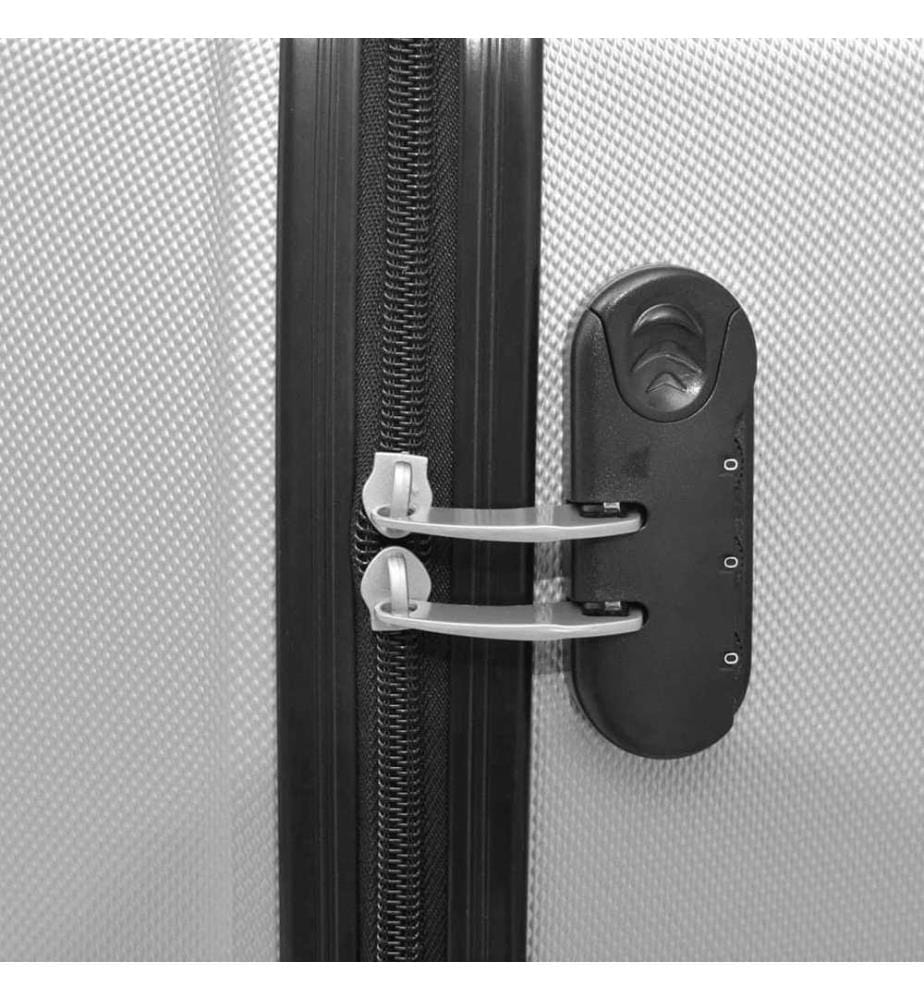 Vierteiliges Hartschalen-Trolley-Set Silber