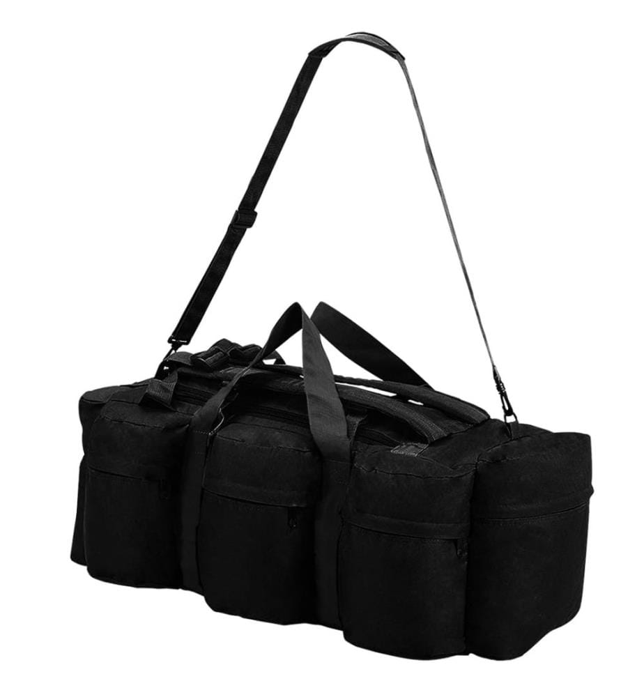 3-in-1 Seesack Armee-Stil 45 L Schwarz