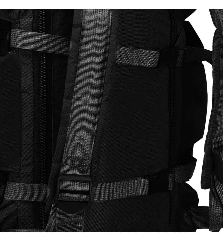3-in-1 Seesack Armee-Stil 45 L Schwarz