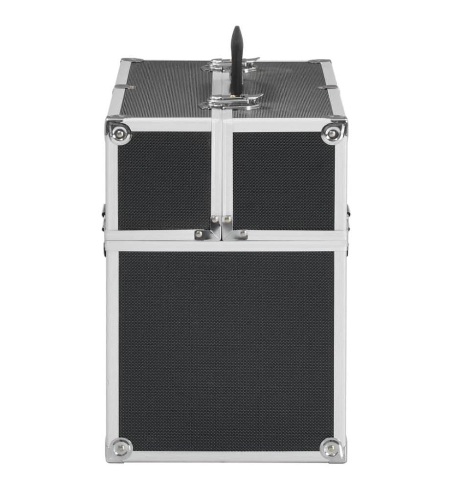 Mallette à maquillage 38x23x34 cm noir aluminium