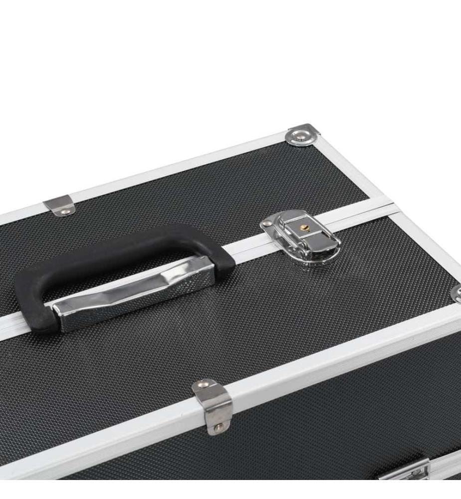 Mallette à maquillage 38x23x34 cm noir aluminium