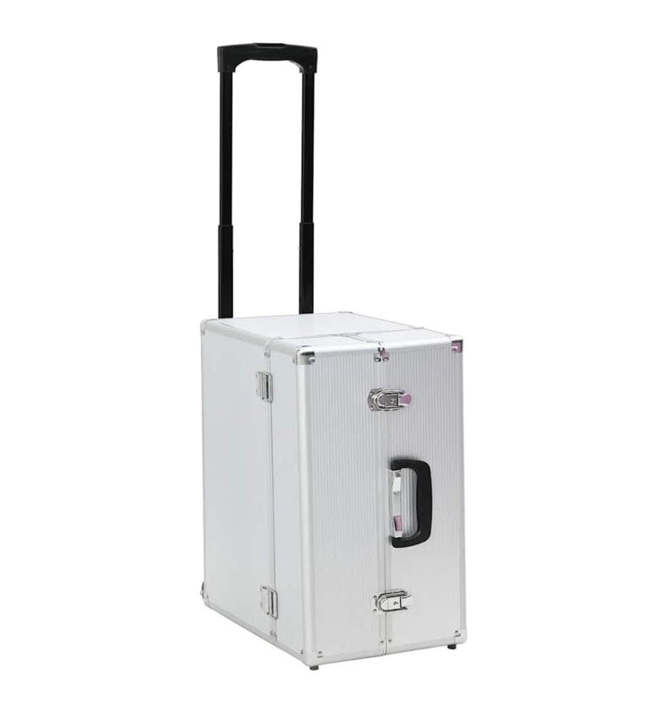 Pilotenkoffer 47 x 39 x 27 cm Silbern Aluminium