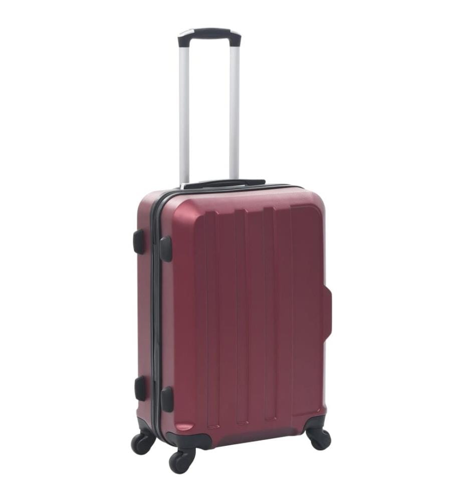 Valise rigide 3 pcs Rouge bordeaux ABS
