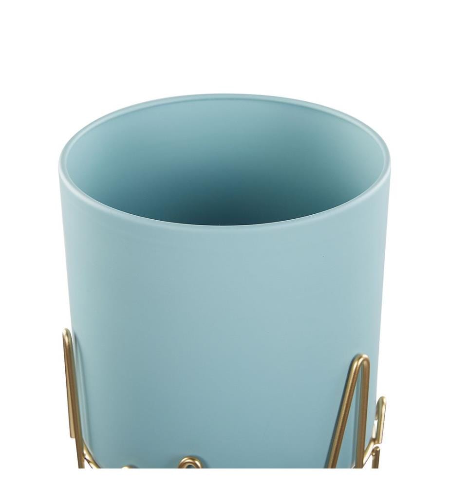 Cache-pot sur pied KALANDRA Métal 19 cm Bleu clair