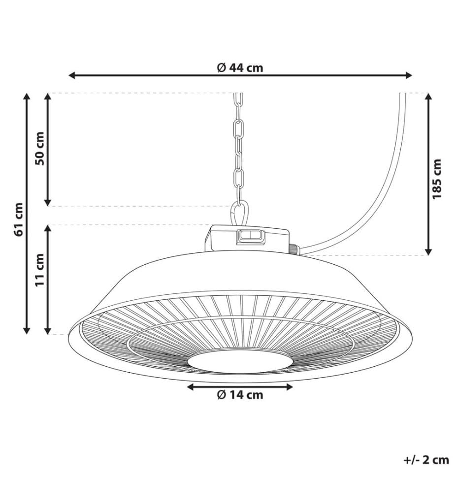 Chauffage d'extérieur SANGAY 1500 W Noir