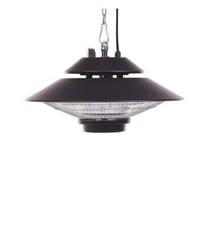 Chauffage de terrasse infrarouge suspendu MERAPI 1500 W Avec télécommande Noir