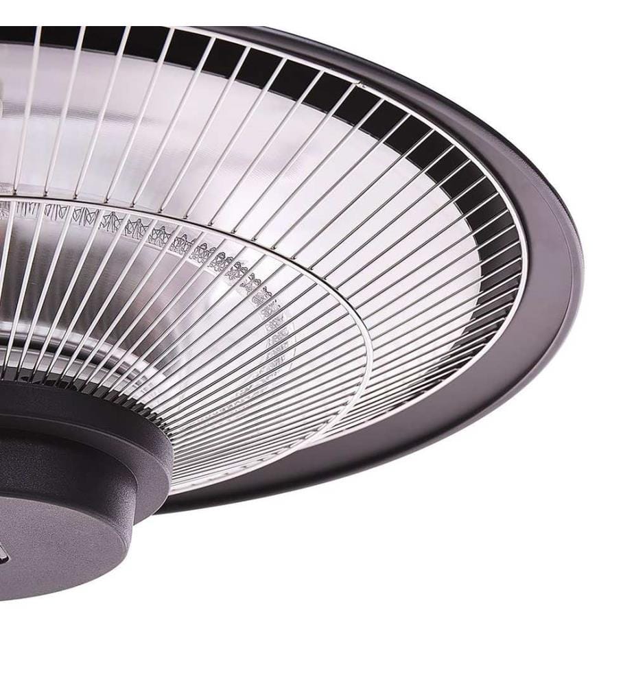 Chauffage de terrasse infrarouge suspendu MERAPI 1500 W Avec télécommande Noir