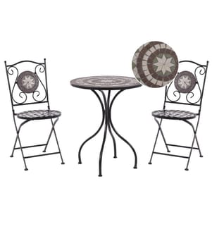 Ensemble bistrot Pliant CARIATI Métal Noir