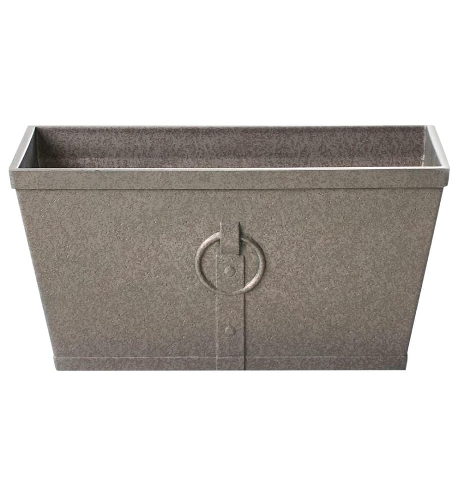 Set mit 2 Blumentöpfen PORIA 60 cm Grau