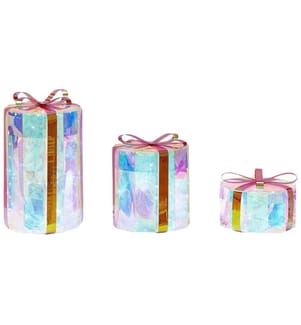 Décoration extérieure LED GRIMSEY Cadeaux de Noël 30/20/10 cm Multicolore