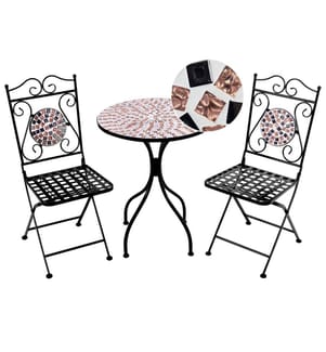 Ensemble bistrot Pliant CARPINO Métal Noir